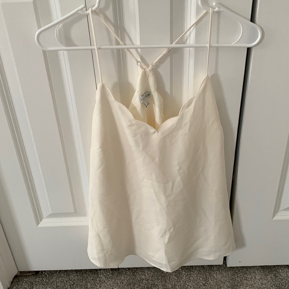 J Crew Scalloped Tank Top